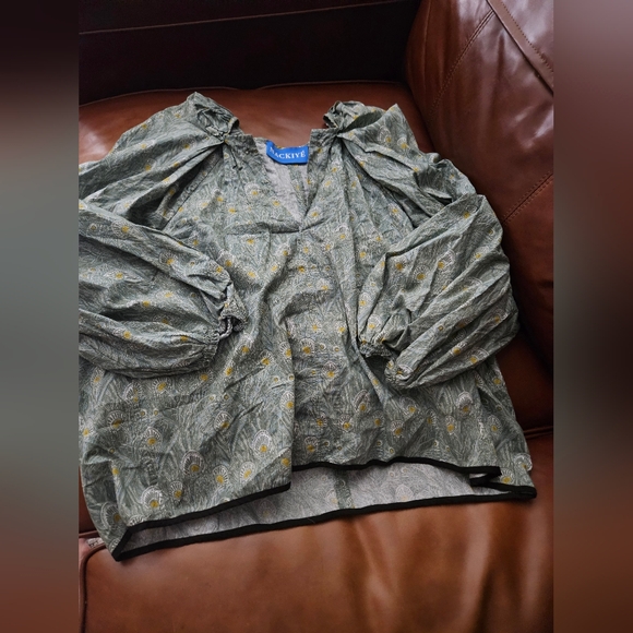 Nackiye Top Grand Bazaar In Aqua Peacoack 38 Sz US 6 Missing Pin READ - Picture 4 of 8